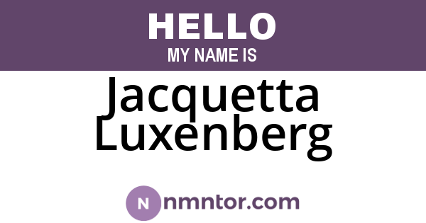 Jacquetta Luxenberg