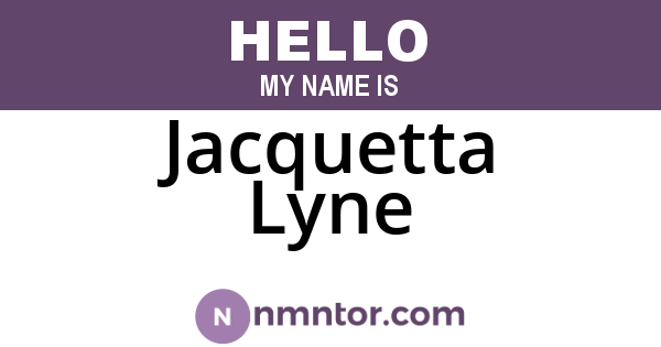 Jacquetta Lyne