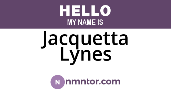 Jacquetta Lynes