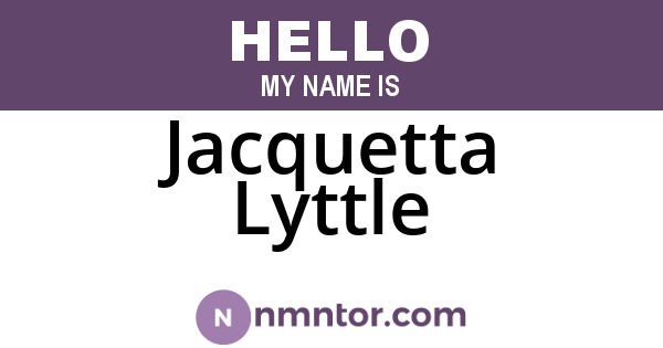 Jacquetta Lyttle