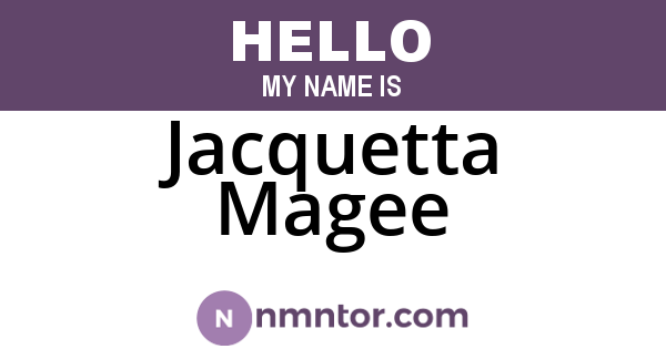 Jacquetta Magee