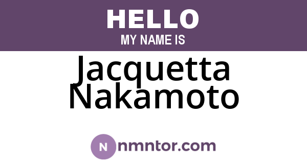 Jacquetta Nakamoto
