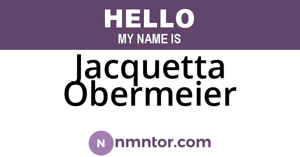 Jacquetta Obermeier