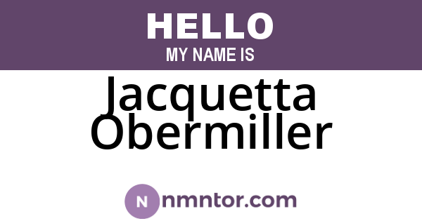 Jacquetta Obermiller