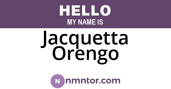 Jacquetta Orengo