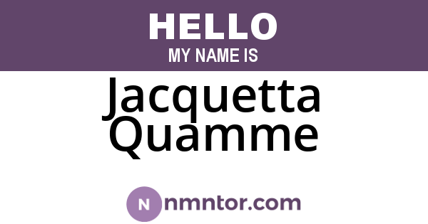 Jacquetta Quamme