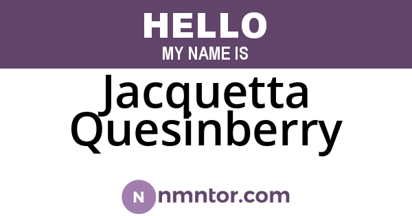 Jacquetta Quesinberry