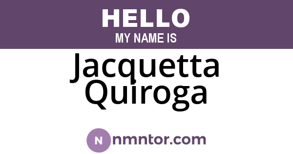 Jacquetta Quiroga