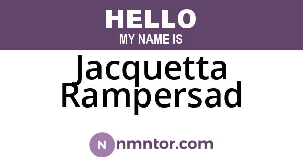 Jacquetta Rampersad