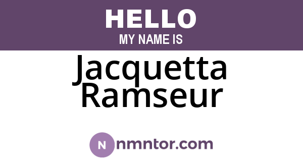 Jacquetta Ramseur