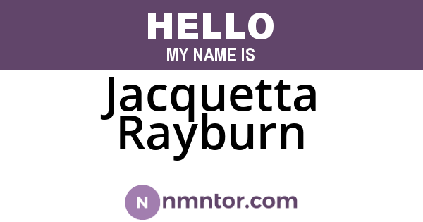 Jacquetta Rayburn