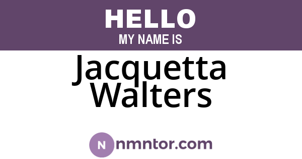 Jacquetta Walters