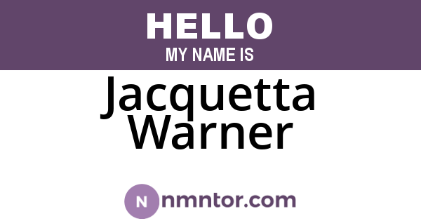 Jacquetta Warner
