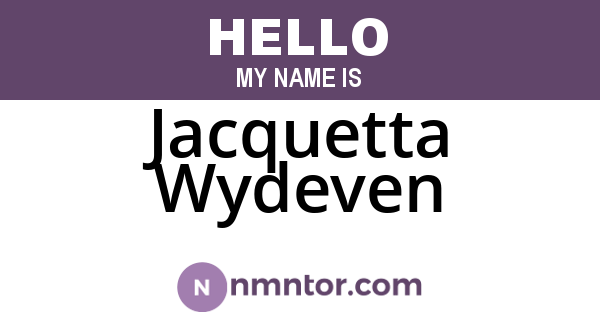 Jacquetta Wydeven