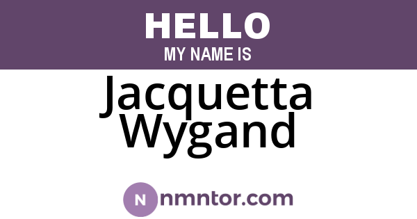 Jacquetta Wygand