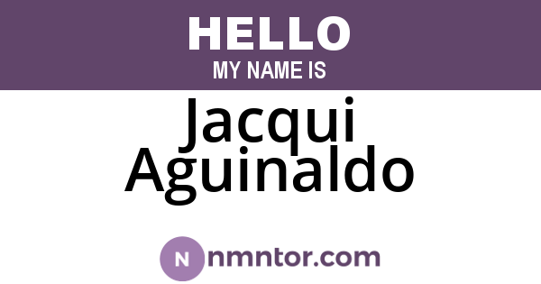 Jacqui Aguinaldo