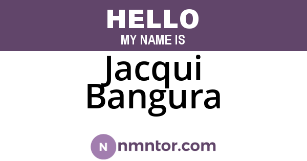 Jacqui Bangura