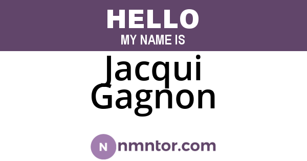 Jacqui Gagnon