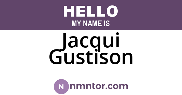 Jacqui Gustison