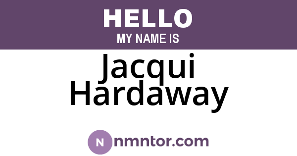 Jacqui Hardaway