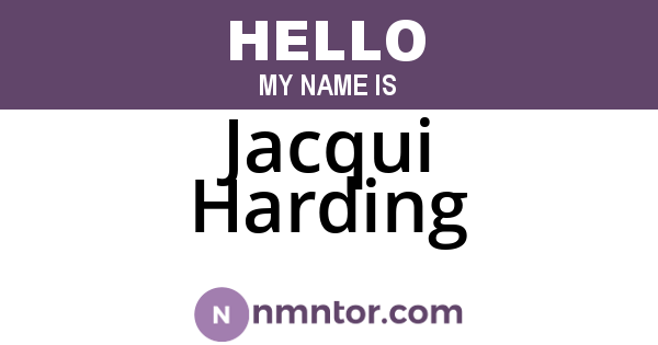 Jacqui Harding