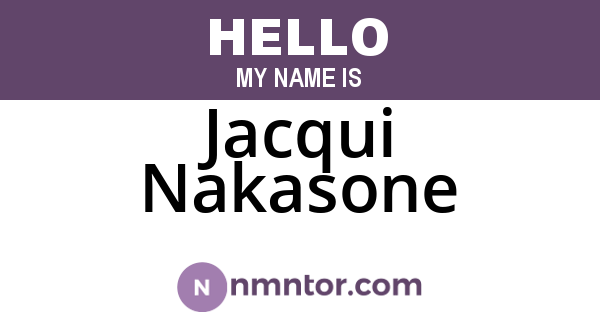 Jacqui Nakasone