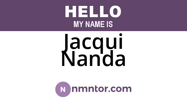Jacqui Nanda