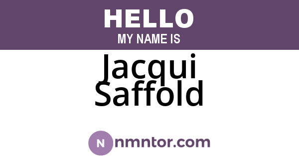Jacqui Saffold