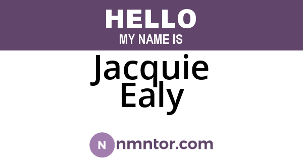 Jacquie Ealy