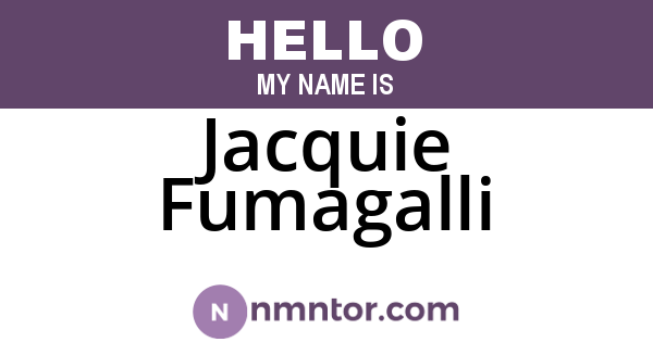 Jacquie Fumagalli