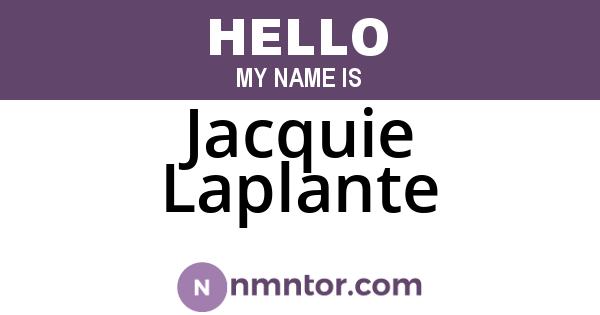 Jacquie Laplante