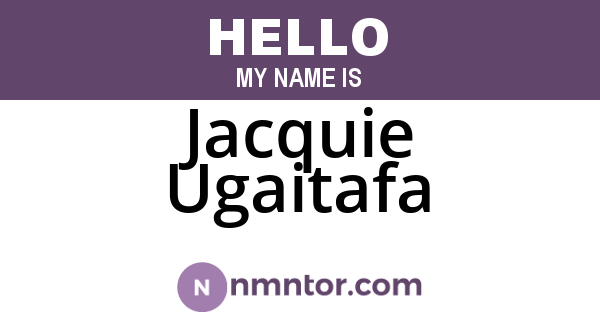Jacquie Ugaitafa