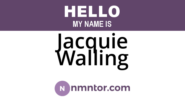 Jacquie Walling