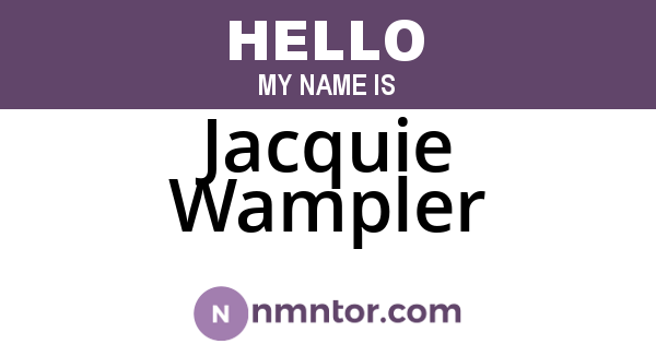 Jacquie Wampler