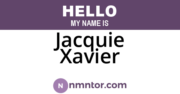 Jacquie Xavier