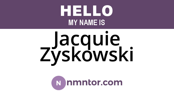 Jacquie Zyskowski