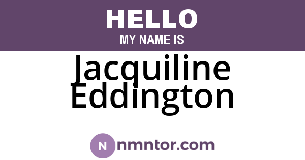 Jacquiline Eddington