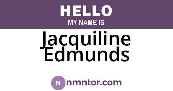 Jacquiline Edmunds
