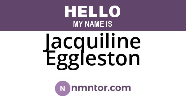 Jacquiline Eggleston
