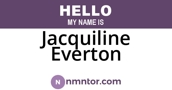 Jacquiline Everton