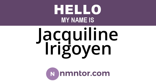 Jacquiline Irigoyen