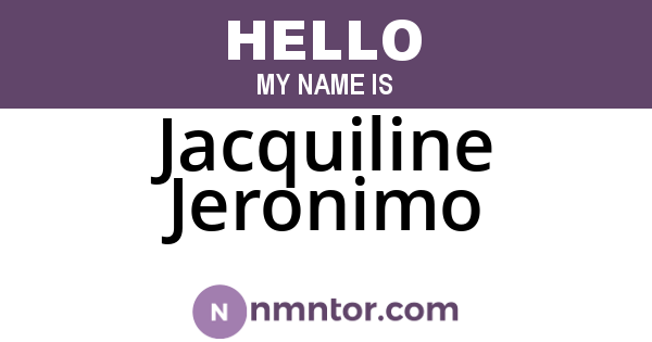 Jacquiline Jeronimo
