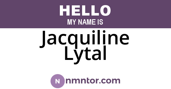 Jacquiline Lytal
