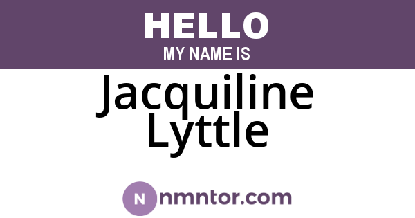 Jacquiline Lyttle