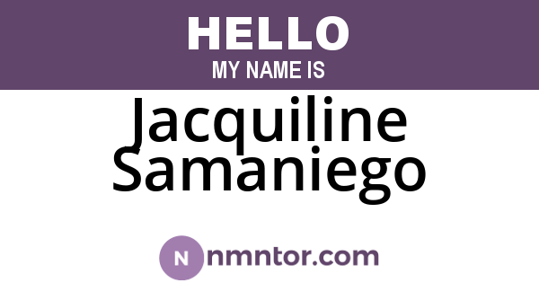 Jacquiline Samaniego