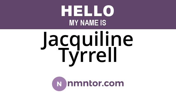 Jacquiline Tyrrell