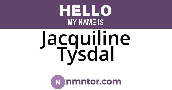 Jacquiline Tysdal