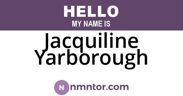Jacquiline Yarborough