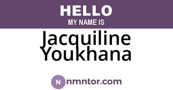 Jacquiline Youkhana