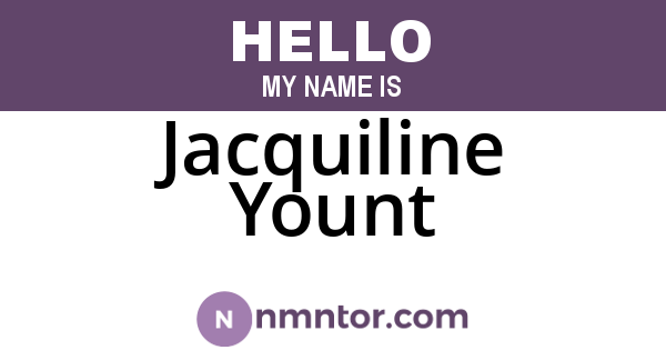 Jacquiline Yount